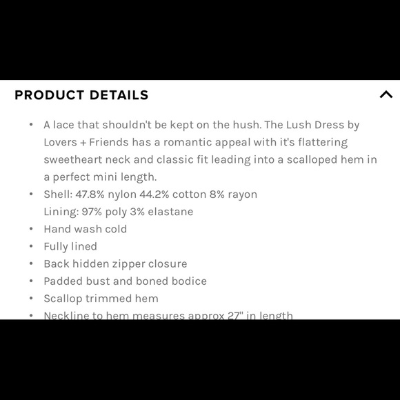 Lovers & Friends Lush Black lace Dress Medium - Picture 12 of 13